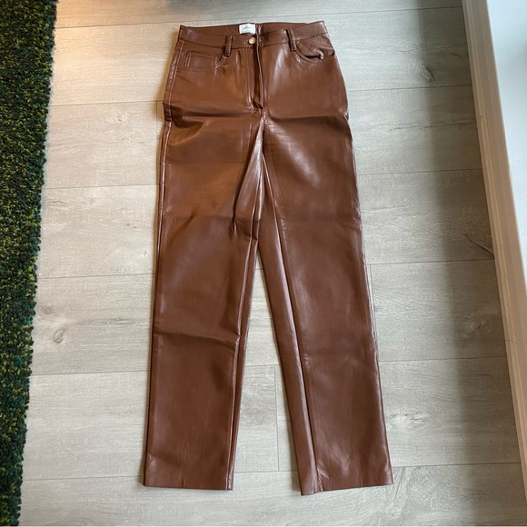 Aritzia Wilfred Melina Pants Cognac - Picture 1 of 3